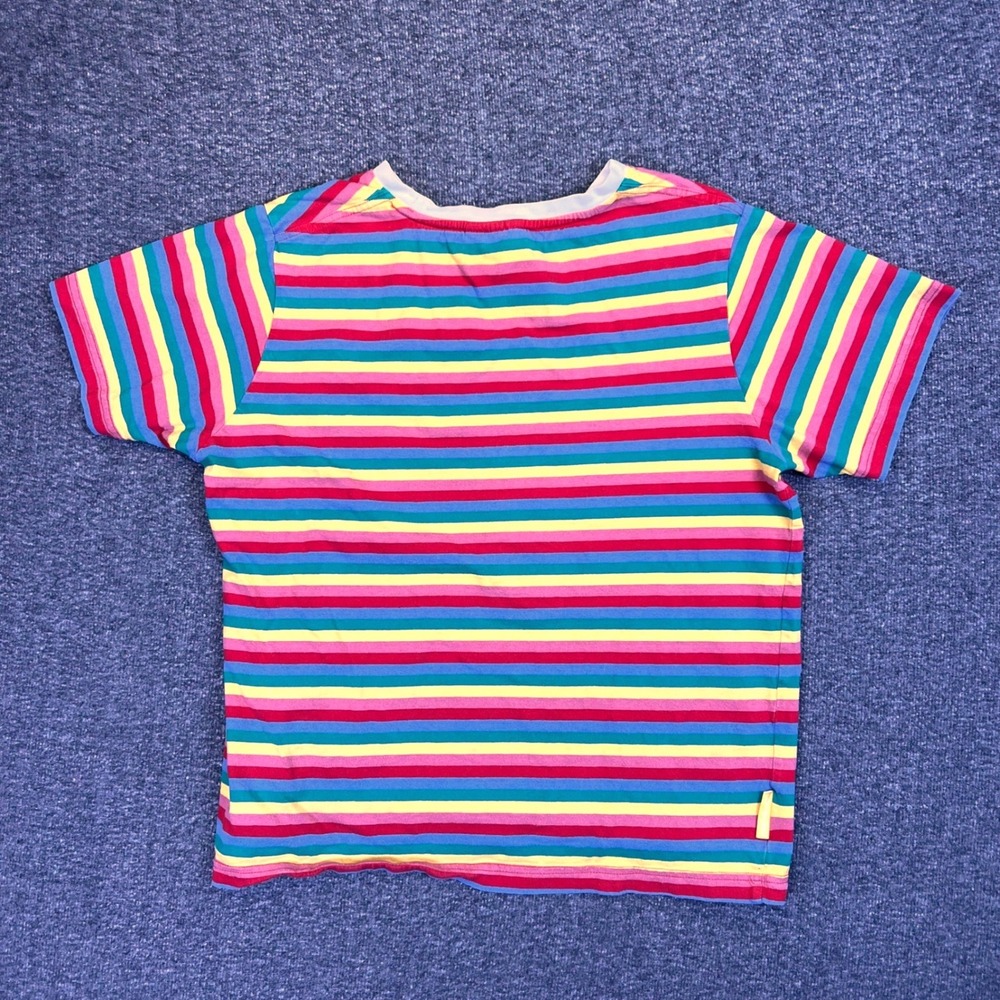 Santa Cruz Striped Shirt Mens Medium Multi-Color Skate Casual Rainbow Logo - Picture 13 of 16